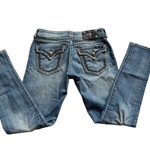 Miss Me Jeans Women's Size 28 Blue Cuffed Skinny